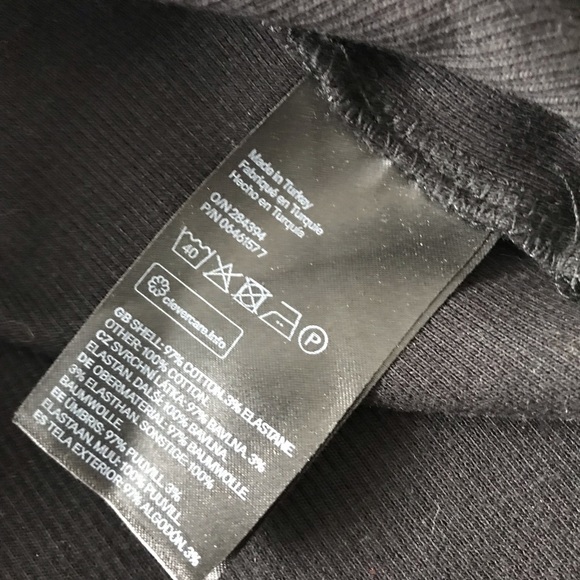 H&M Sleeveless Ribbed Tank Black Broderie Anglaise Lace Ruffled Neckline - Picture 9 of 11